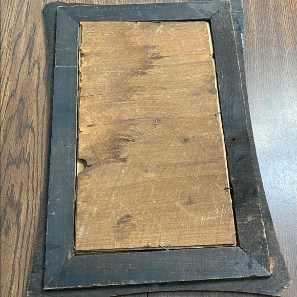 Possibly haunted vintage wood picture frame and picture - Picture 4 of 4